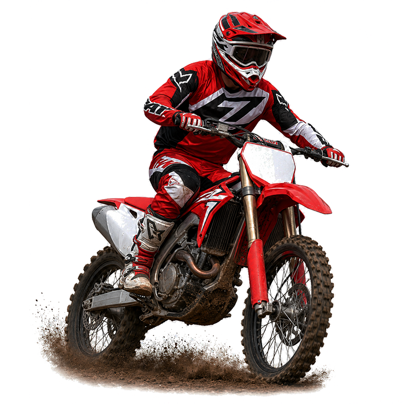Moto cross czerwony 52